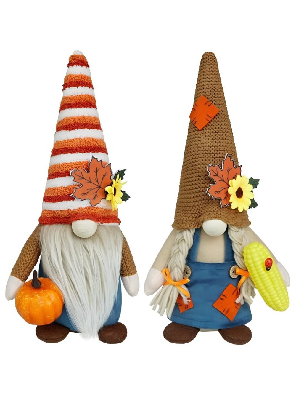 Fall Decor, Fall Gnomes Plush Decor, Farmhouse Autumn Gnomes Tiered Tray Decor